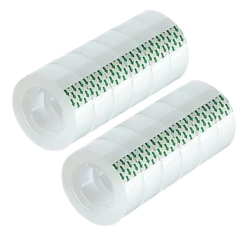 MJUNM 12 Rolls Transparent Tape Refills Rolls 3/4-Inch x 1000 inch, 1 inch Core, Clear Gift Wrapping Tape Refill Roll for Office, Home, School - Image 1