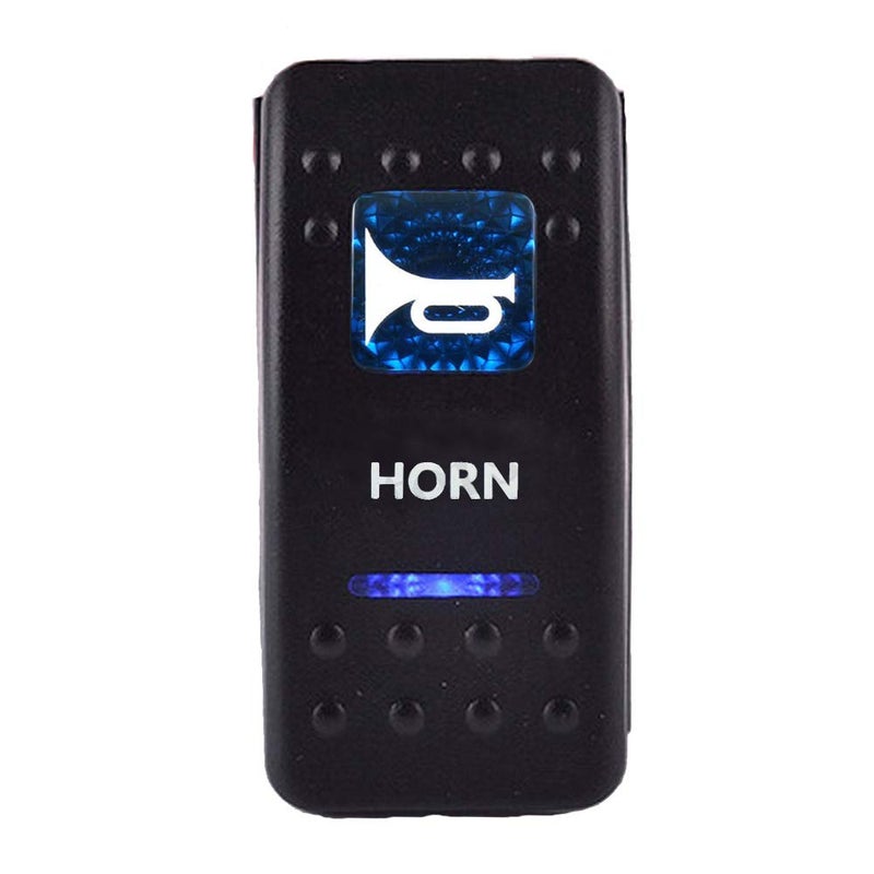 ESUPPORT Car Bar 12v 20a Blue LED Horn Light Push Button Rocker Toggle Switch 5pin Momentary on Off - Image 1