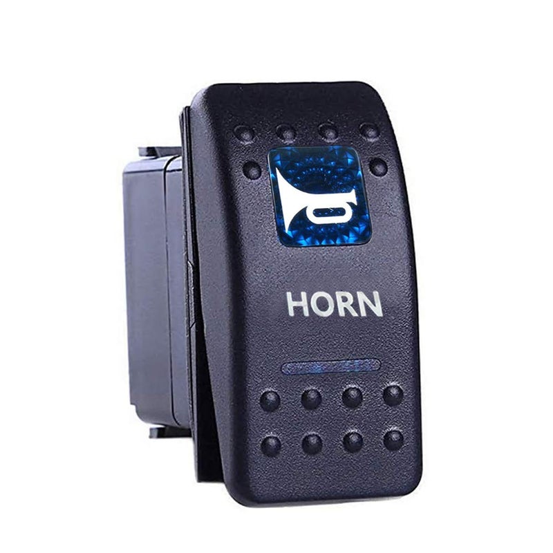 ESUPPORT Car Bar 12v 20a Blue LED Horn Light Push Button Rocker Toggle Switch 5pin Momentary on Off - Image 3