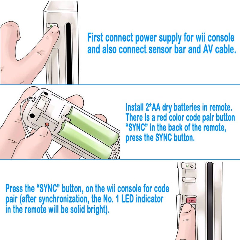 Tevodo Wii Remote Controller, 2 Packs Upgrade Wireless Controller Compatible with Wii Wii U Console(Pink and Blue) - Image 4