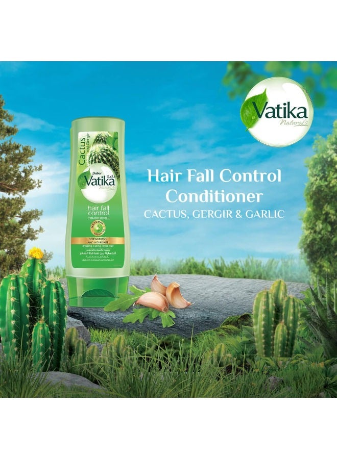 Dabur Vatika Naturals Hair Fall Control Conditioner 190 ML| Cactus & Ghergir | Strengthens & Nourishes | For Dry & Damaged Hair - Image 2