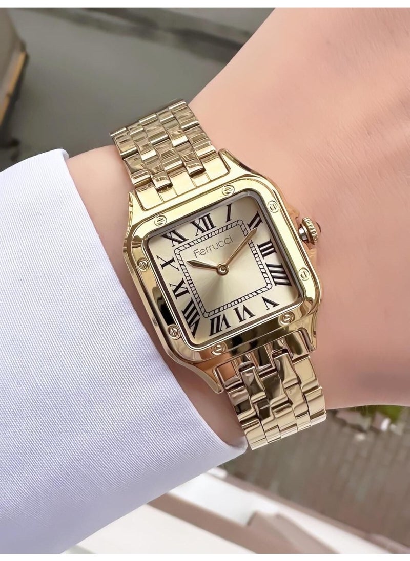 Ferrucci - vintage Square Minimal Women's Wristwatch - Image 1