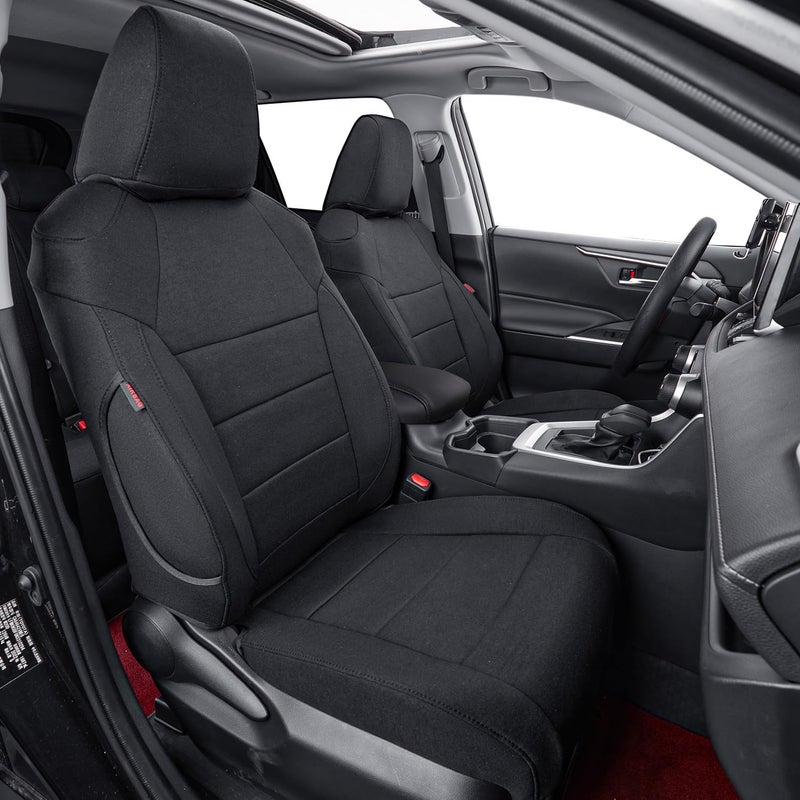 coverdream Corolla Cross Polyester Seat Covers Full Set for 20222026 Toyota Corolla Cross LLEXLESSE NonHybrid SUVFully CoveredBreathable UV Resistant Car Seat ProtectorBlack - Image 3