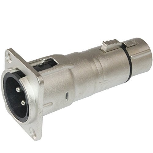 MCSPROAUDIO 5 Pack: XLR Male to XLR Female Pass Through Connector Adapter Jack for D Panel Mount - Image 2