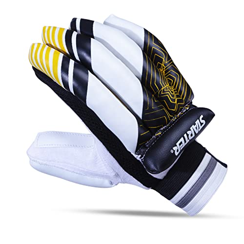 STARTER Cricket Batting Gloves for Right Handed Batsmen with Cotton Palm for Beginners-Youth, Ideal for Leather Cricket Ball - Image 3