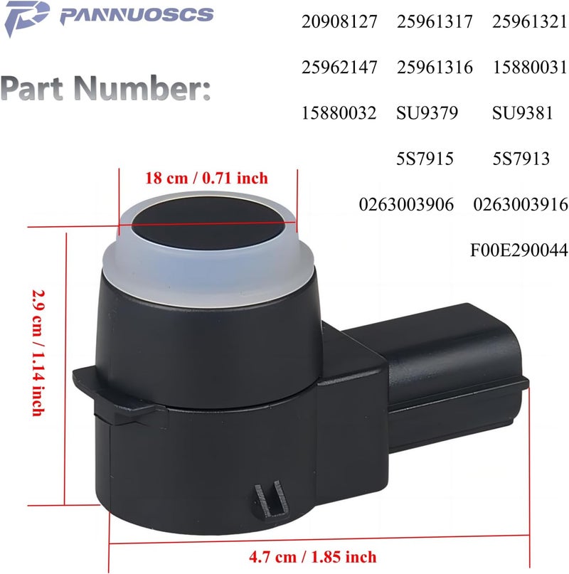 PANNUOSCS Backup Sensor Reverse Backup Parking Rear Bumper Park Assist Object Sensor Compatible with 2006-2016 Buick Enclave Cadillac Escalade Chevy/GMC Express 1500 2500 3500 Replaces#25961321, 25961317(4PCS) - Image 3