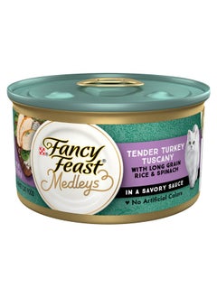 Fancy Feast Y Feast Medleys Tender Turkey Tuscany With Long Grain Rice And Spinach In A Savory Sauce  3 Oz. Can  (Pack Of 24) 3 Oz. Cans  - Image 1