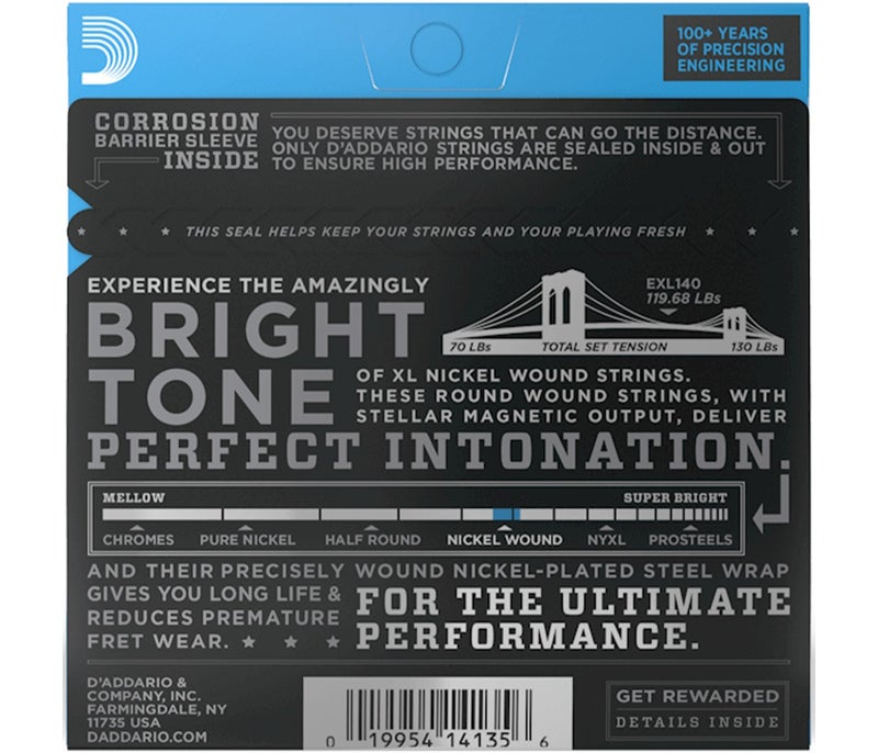 Daddario EXL140 Nickel Wound Light Top/Heavy Bottom Electric Guitar -10-52 - Image 2