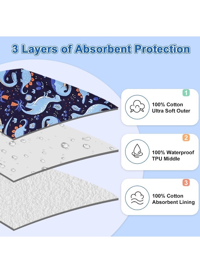 MooMoo Baby Leakproof Diaper Pants for Potty Training 2 Packs Bedtime Potty Training Pants for Boys and Girls - Image 2