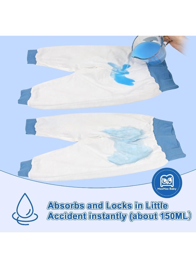 MooMoo Baby Leakproof Diaper Pants for Potty Training 2 Packs Bedtime Potty Training Pants for Boys and Girls - Image 3
