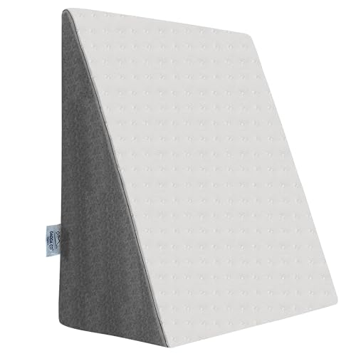 GADDA CO 7-in-1 Memory Foam Wedge Pillow | Adjustable Wedge Cushion for Sleeping, Sitting & Acid Reflux Relief | Orthopedic Support for Back, Legs, Pregnancy & GERD | White & Grey | Pack of 1 - Image 1