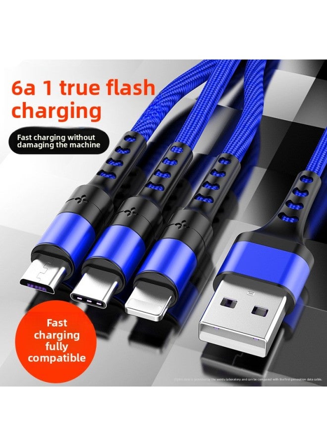 One-to-three Data Cable Three-in-one Charging Cable For Mobile Phone Fast Charging Multi-head Multi-function Universal Car Application-Model:Package 100w/66w★Upgraded Three-in-one 1.2m - Image 2