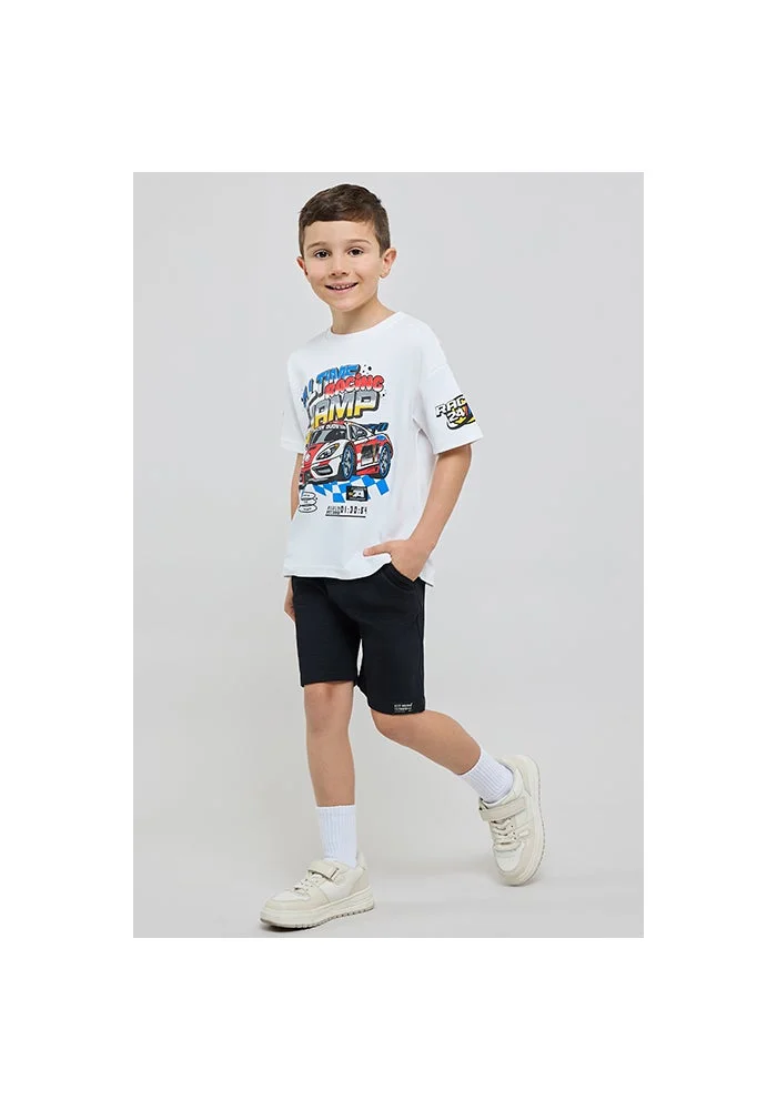 أر أند بي Solid Shorts with Drawstring Waist