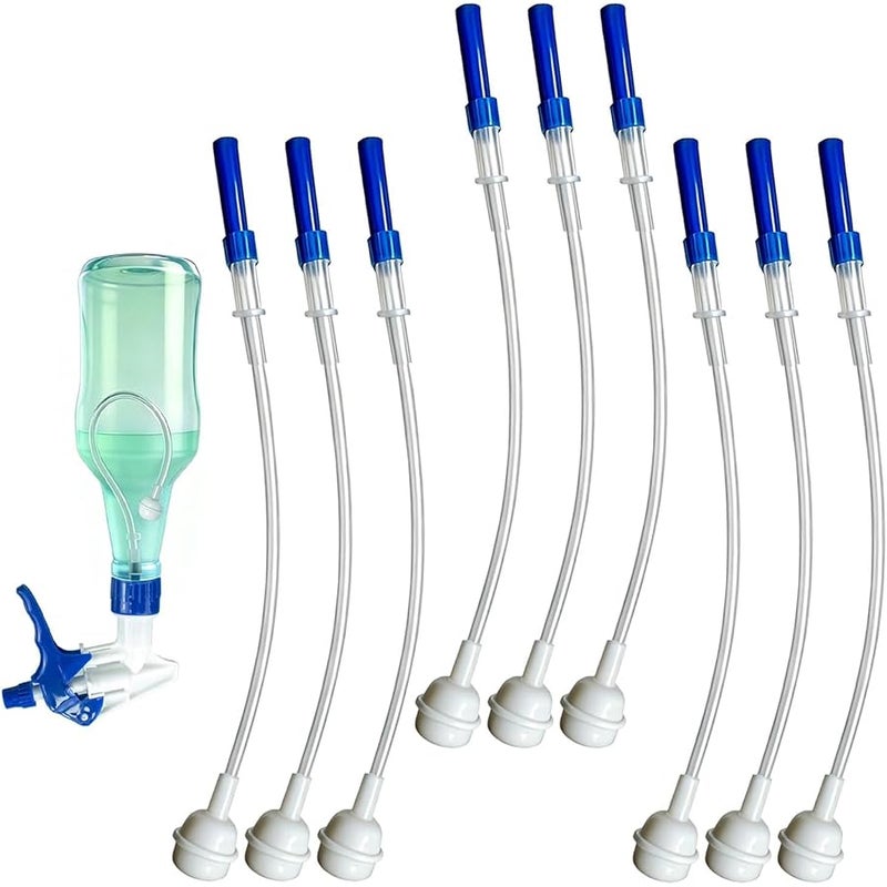 360° Spray Bottle Adapter, 9 Pack Universal Dip Tube with Weighted Ball, Reusable Trim-to-Fit Spray Tube for Most Spray Bottles, for Home Cleaning Auto Detailing Gardening - Image 1