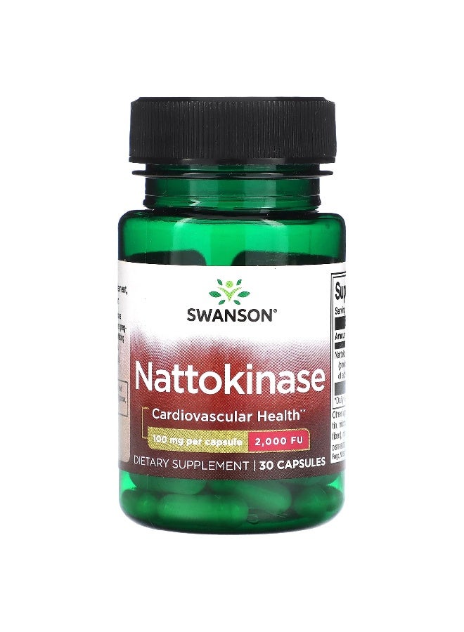 SWANSON سوانسون، ناتوكيناز، 100 ملغ، 30 كبسولة - Image 1