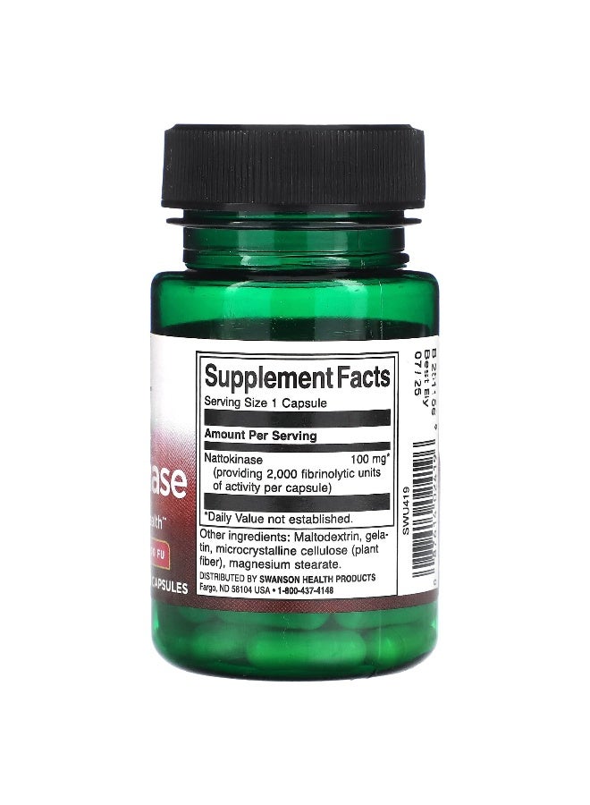 SWANSON سوانسون، ناتوكيناز، 100 ملغ، 30 كبسولة - Image 2