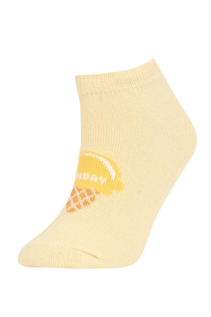 Defacto Girls' Cotton 7-Pack Short Socks