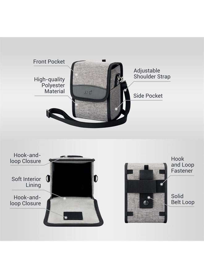 JJC Portable Travel Camera Case Belt Pouch Crossbody Bag with Strap for Fuji Fujifilm X100V X100F X100T X100S X100, Sony A6000 A6100 A6300 A6400 A6500 A6600+16-50mm Kit Lens, Ricoh GRIIIx GRIII & More - Image 3