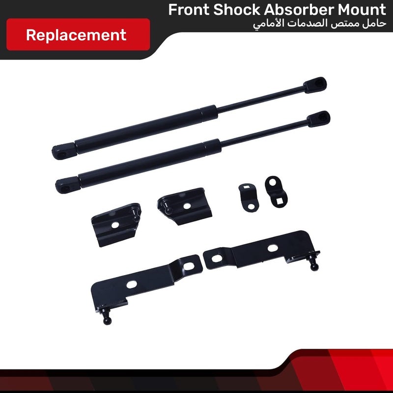 Oasisgalore Pair of Front Bonnet Hood Shock Rod Kit Gas Charged Shock Dampers Spring Struts Bar Compatible with Nissan Navara Frontier D40 Pathfinder Xterra 2004-2018 Accessories - Image 3