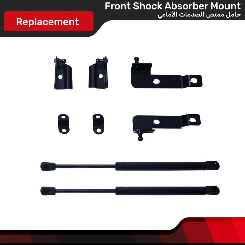 Oasisgalore Pair of Front Bonnet Hood Shock Rod Kit Gas Charged Shock Dampers Spring Struts Bar Compatible with Nissan Navara Frontier D40 Pathfinder Xterra 2004-2018 Accessories - Image 5