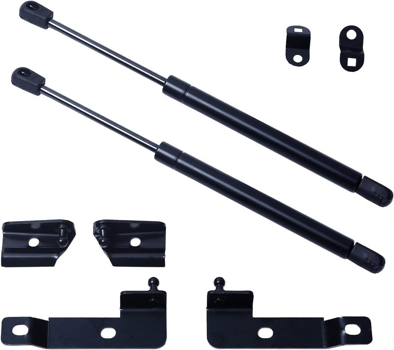 Oasisgalore Pair of Front Bonnet Hood Shock Rod Kit Gas Charged Shock Dampers Spring Struts Bar Compatible with Nissan Navara Frontier D40 Pathfinder Xterra 2004-2018 Accessories - Image 1