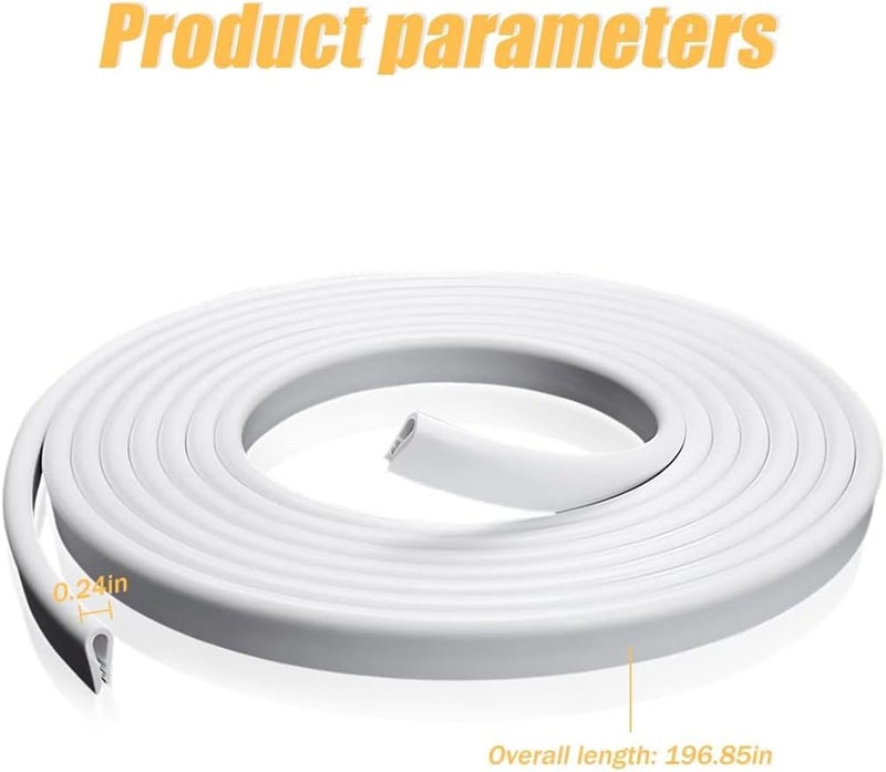 Azonee Car Door Edge Guards, Azonee 5m Sealed Door Edge Protection, Anti-Collision Protector Strips Guards, Anti-Scratch Trim Molding, Auto Accessories Universal for Most Cars, White - Image 2