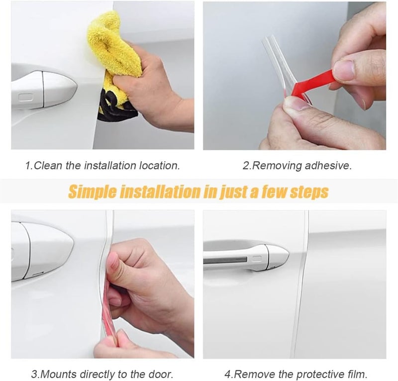 Azonee Car Door Edge Guards, Azonee 5m Sealed Door Edge Protection, Anti-Collision Protector Strips Guards, Anti-Scratch Trim Molding, Auto Accessories Universal for Most Cars, White - Image 4