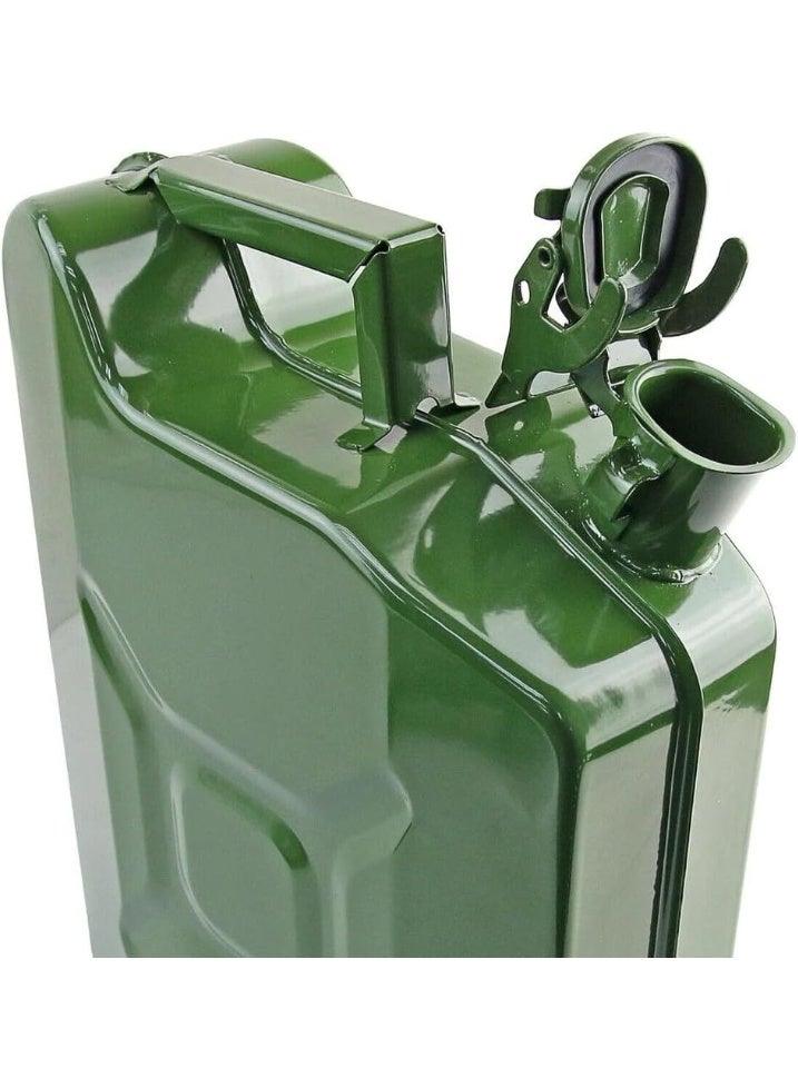 Trezvo Metal Jerry Can 20 L for Petrol/Diesel/Water Extra Large Liquid Storage Canister with Flexible Metal Spout Heavy Duty Metal Food Grade Water Jug/Jerry Can Camping & Emergency Storage (20L) - Image 3