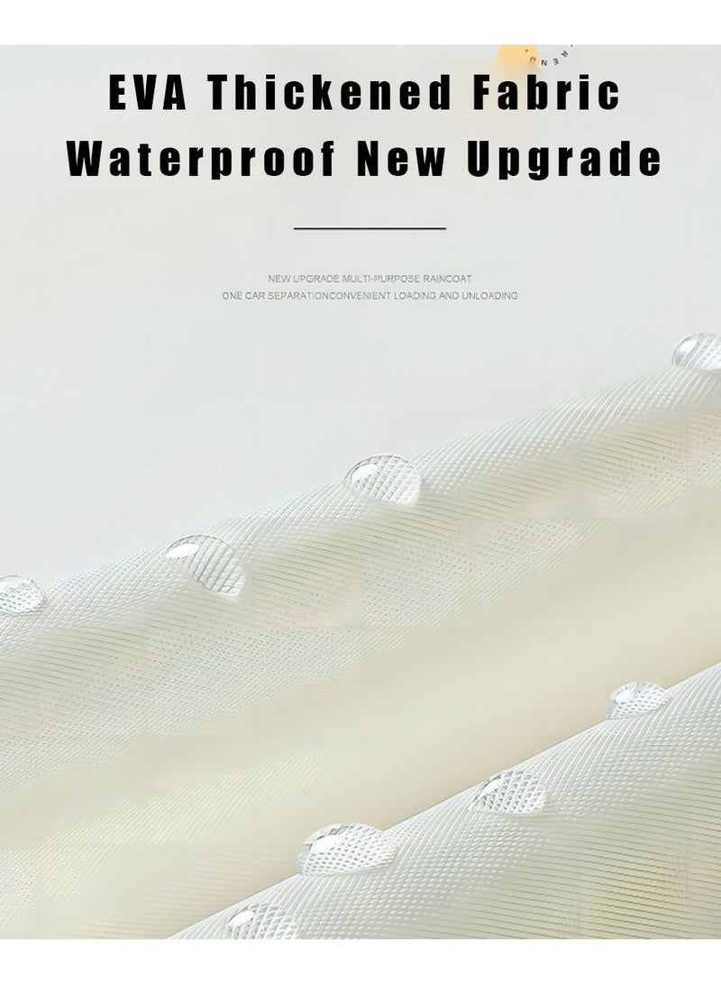 SYOSI معاطف مطر شفافة عصرية قابلة لإعادة الاستخدام من إيفا مع غطاء للرأس للبالغين معطف مطر شفاف للنساء والرجال - Image 4