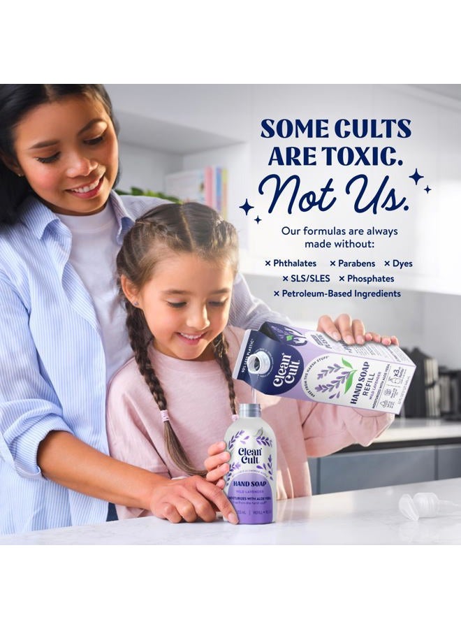 Cleancult Liquid Hand Soap Refill, Lavender Scent, 32 oz, 3 Pack, Natural Ingredients, Cruelty Free, Moisturizing, Biodegradable, Eco Friendly - Image 5