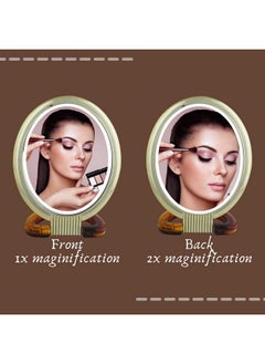 Scarlet Line Scarlet Line Professional Series Oval Shape Large Size Double Sided Magnifying Makeup Mirror with Handle Stand for Men & Women, 24 x 15 x 1.5 cm  - Image 2