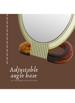 Scarlet Line Scarlet Line Professional Series Oval Shape Large Size Double Sided Magnifying Makeup Mirror with Handle Stand for Men & Women, 24 x 15 x 1.5 cm  - Image 3