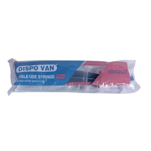 Rossify Dispovan Syringe - 50ML, Plastic, Sterile, 25 Piece, Medical Syringe, Ideal for Healthcare & Home Use - Image 5