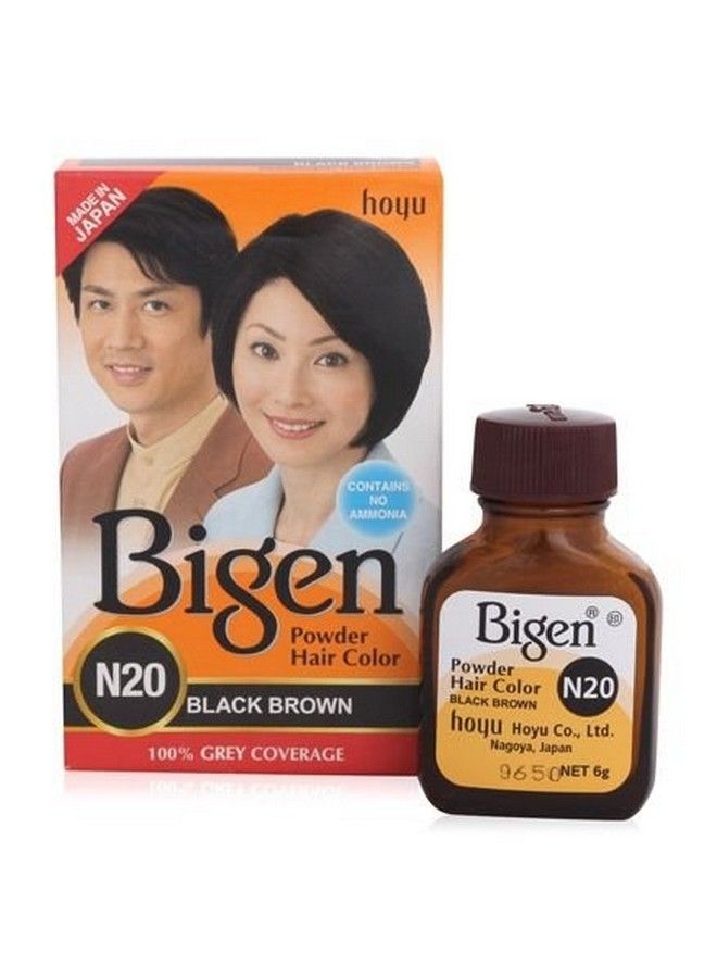 Bigen Powder Hair Color Black Brown N20 (6G)  - Image 2