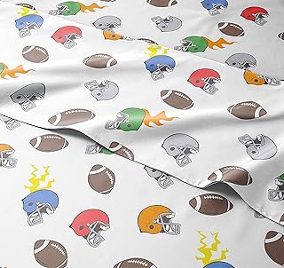 CGK Unlimited CGK Unlimited Football Sheet Set, Boys Sheets Kids Sheets, Full Size Kids Sheets, Toddler Sheets, Toddlers Sheets for - Image 1