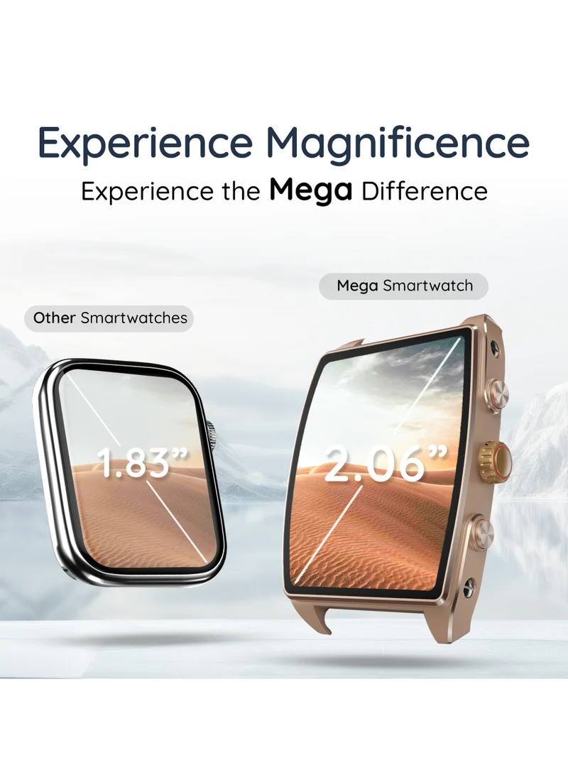 بيبل شاشة Amoled Mega 2.06 بوصة، BT Calling، Always on Display، SpO2، معدل ضربات القلب، وجوه مراقبة متعددة، تاج دوار، مساعد الذكاء الاصطناعي، مراقبة النوم، إنذار وإشعارات، ضوء فلاش، ابحث عن الهاتف.