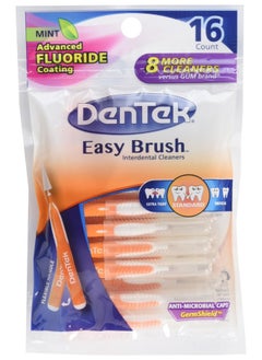 Dentek DenTek Easy Brush Dental Cleaners, Standard, 16 Count (Pack of 6)  - Image 1