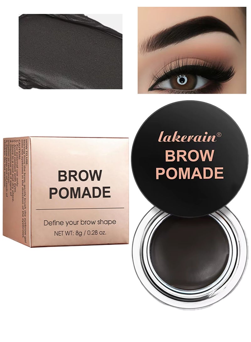 lakerain Brow Pomade Natural Long Lasting Sweat Proof Waterproof Eyebrow Makeup Gels Smooth Fast Drying Eyebrow Color Cream Eyebrow Pomade Brow Coloring Gel Ebony 03 - Image 1