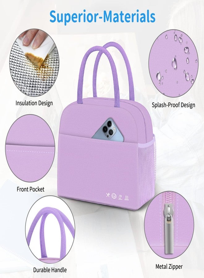 DALINDA Lunch Bag Lunch Box for Women Men Reusable Insulated Lunch Tote Bag,Leakproof Thermal Cooler Sack Food Handbags Case High Capacity forTravel Work School Picnic - Image 2