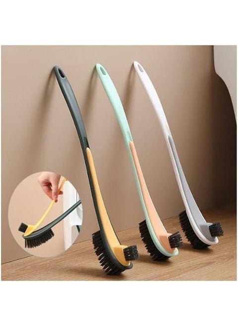 2 in 1 Long Handle Toilet Brush - 1 Piece - Multicolor