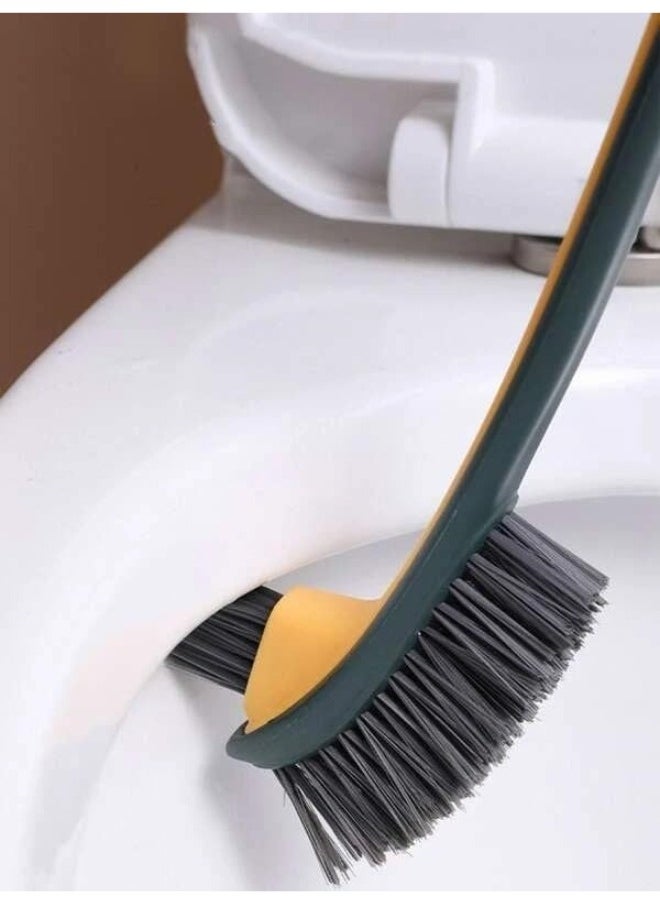 2 in 1 Long Handle Toilet Brush - 1 Piece - Multicolor