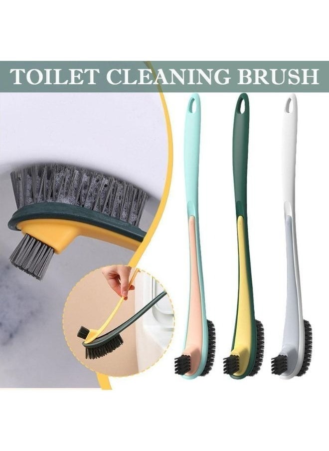 2 in 1 Long Handle Toilet Brush - 1 Piece - Multicolor