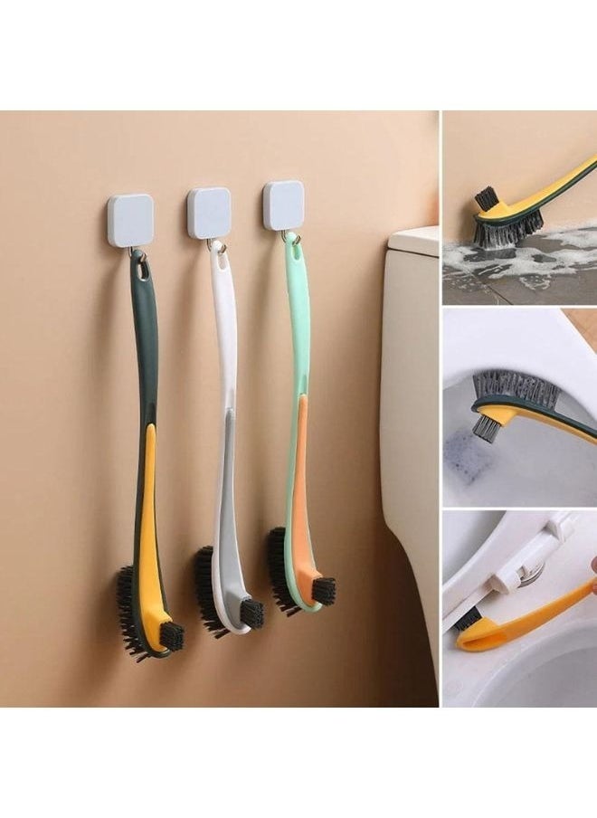 2 in 1 Long Handle Toilet Brush - 1 Piece - Multicolor