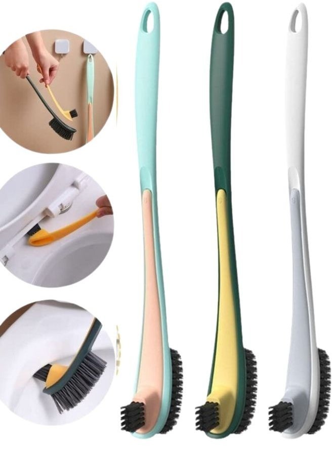 2 in 1 Long Handle Toilet Brush - 1 Piece - Multicolor