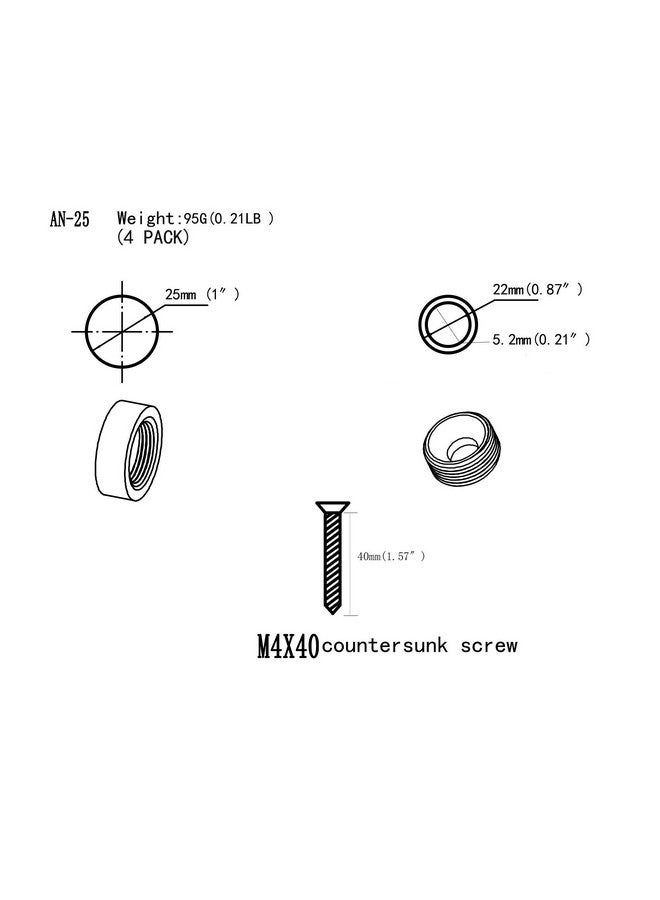 malleable Mirror Screwsbrass Cap Decorative Mirror Nails1Polished Chrome4 Pack - Image 2