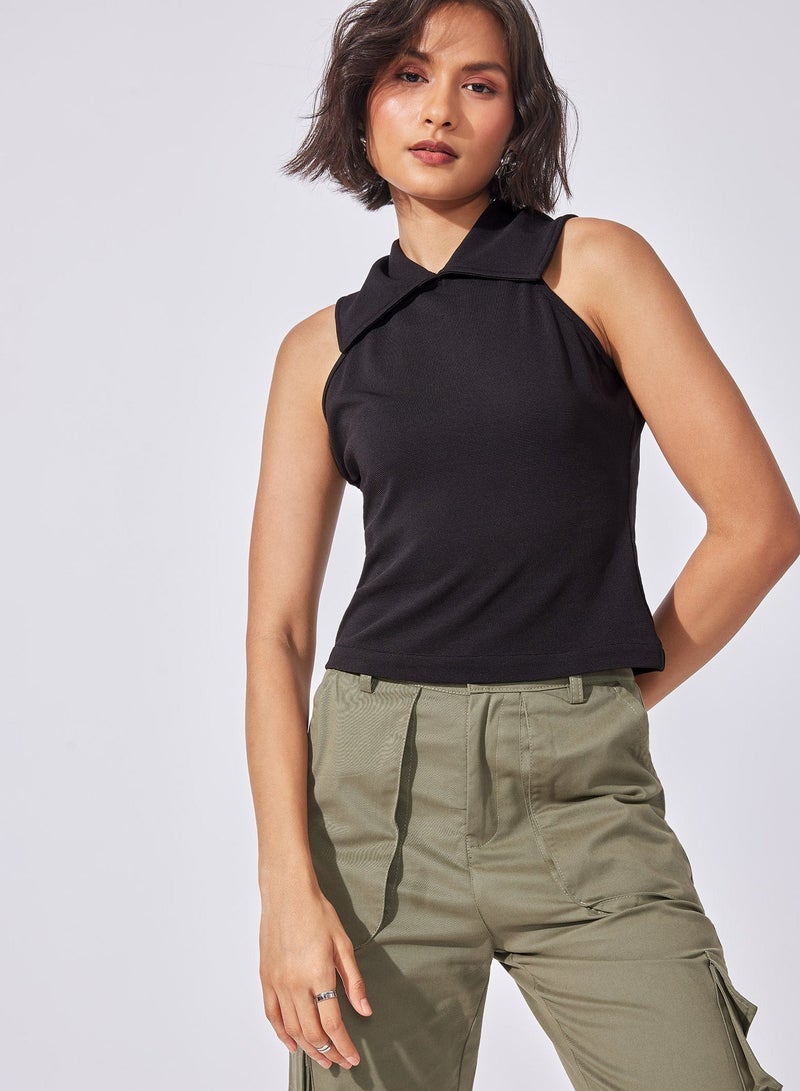 The Label Life Halter Collared Tank - Image 1