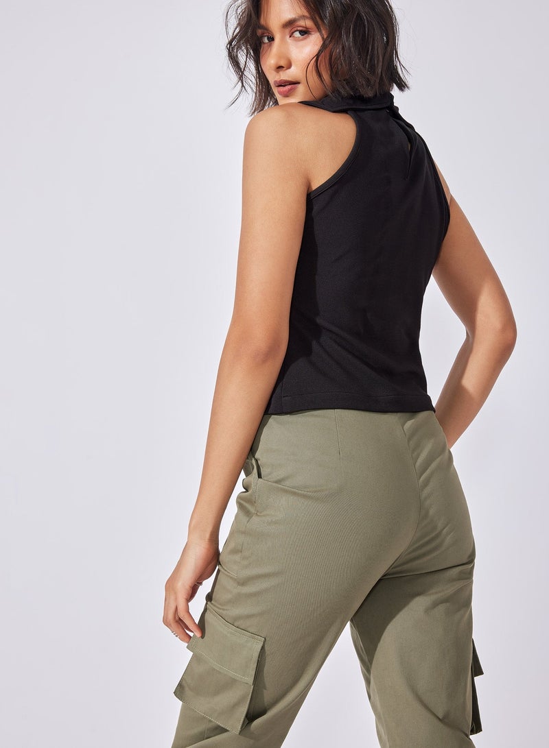 The Label Life Halter Collared Tank - Image 3