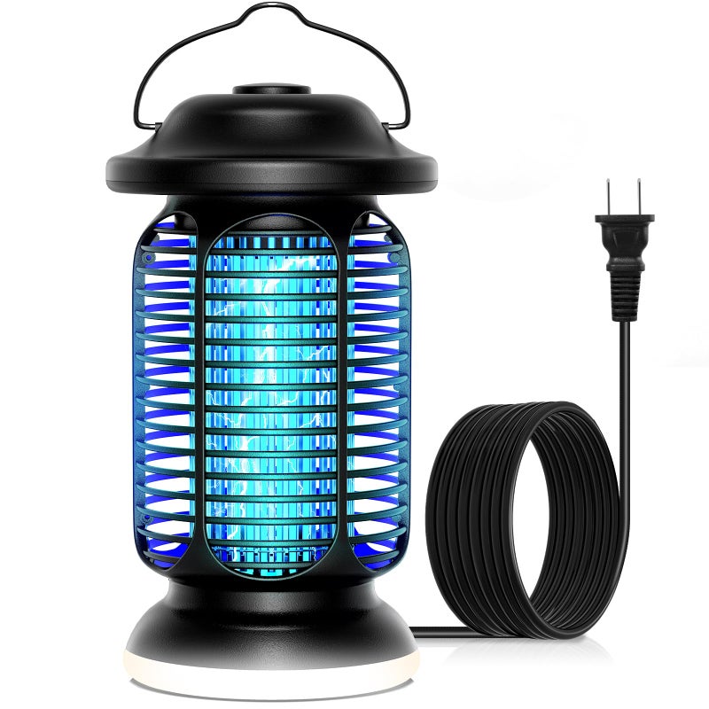 AMUFER Bug Zapper Outdoor & Indoor, Upgraded 18W Exclusive Blue-Violet Light with 2W LED Lamp, 100% Increase in Mosquito Control Effect, Coverage of 1/2-1 Acre, Fly Zapper for Patio, Backyard, Home - Image 1
