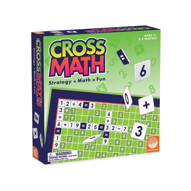 MindWare CrossMath Engaging 24 Player Math Games for Kids Multiplication Game Includes Additional Activities and Guidebook - Image 3