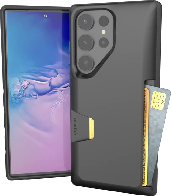 Smartish® Galaxy S23 Ultra Wallet Case - Wallet Slayer Vol. 1 [Slim + Protective] Grip Credit Card Holder - Drop Tested Hidden Card Slot Cover for Samsung Galaxy S23 Ultra - Black Tie Affair - Image 4